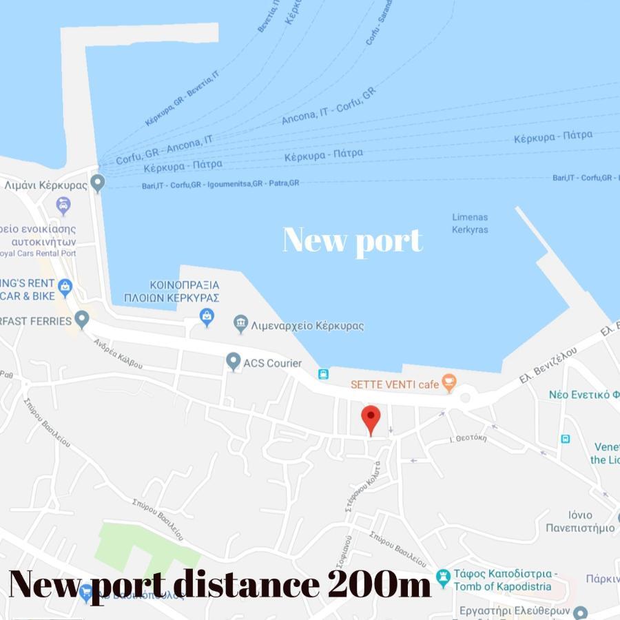 Joy New Port Studio Corfu Town Eksteriør billede